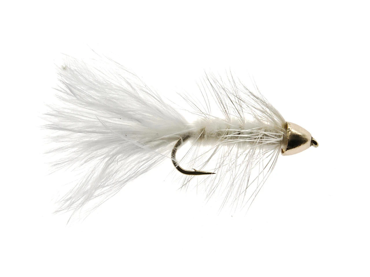 Wooly Bugger Mit Conehead Weiss/Gold 3 Wooly Bugger Mit Conehead Weiss/Gold