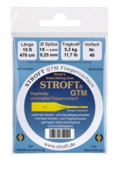 Stroft GTM Gezogenes Vorfach 15ft 10 Stroft GTM Gezogenes Vorfach 15ft -Bestes Angeln Geschäft vorfachbrettchen 40