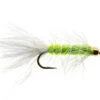 Wooly Bugger Chartreuse-Weiß Mit Kopfperle -Bestes Angeln Geschäft wooly bugger chartreuse white